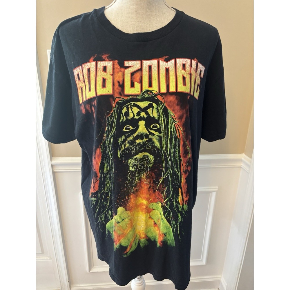 Rob Zombie Black Tee Shirt Short Sleeve Sz Large
